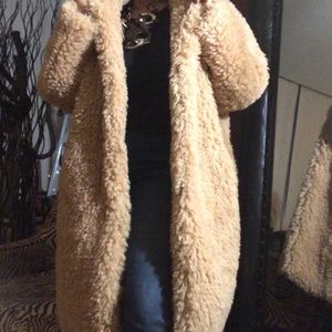 SOLD-SOLD-SOLD! NEW WARM FAUX TEDDY BEAR FUR COAT